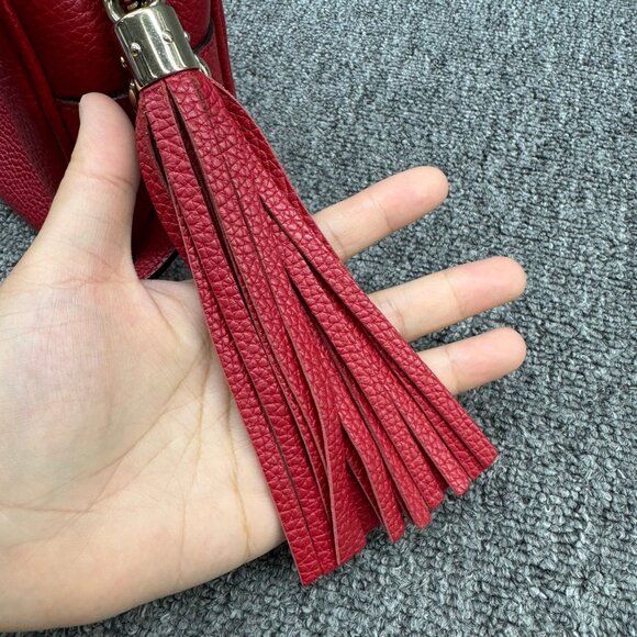 GUCCI Soho red Leather Shoulder Bag 585-083125 - Picture 11 of 14